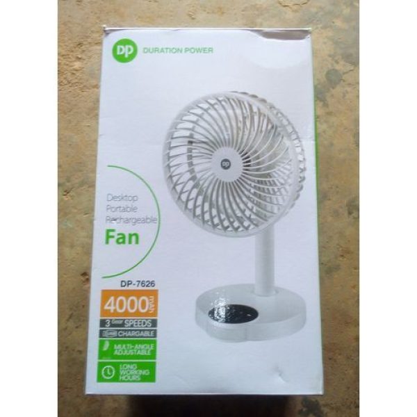 duration power decktop portable Rechargeable fan-dp7626