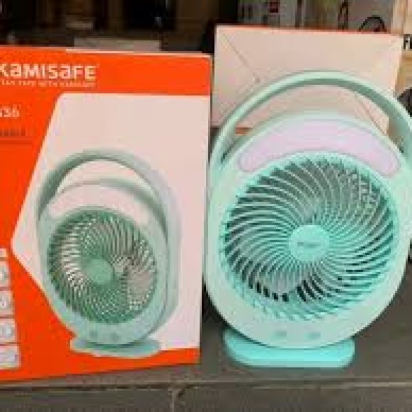 kami safe rechargeable red multi functional fan- kmfo336